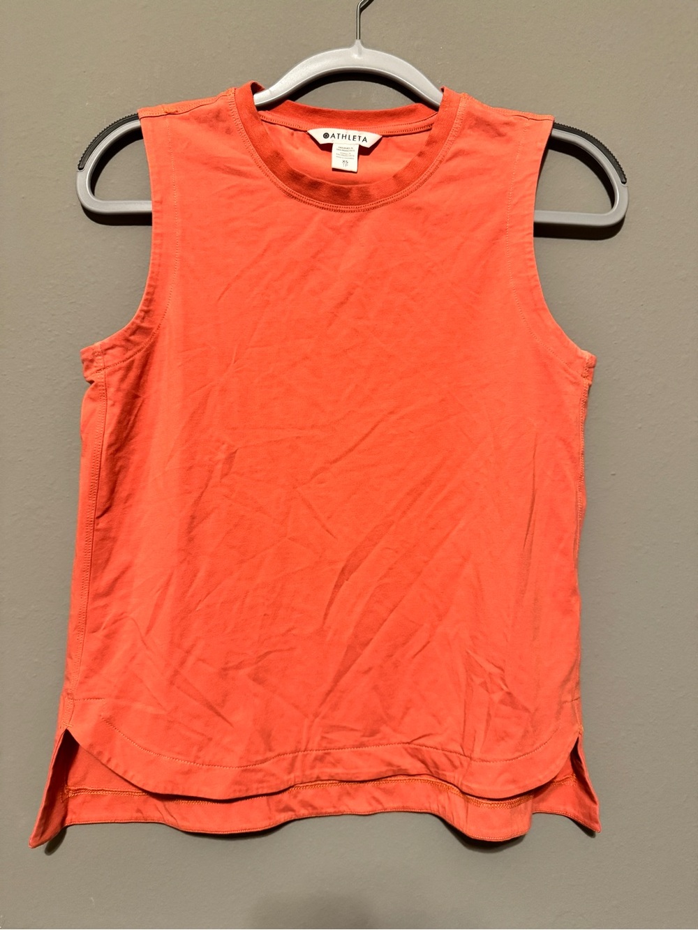Athleta Coral-Orange Sleeveless Muscle Tank